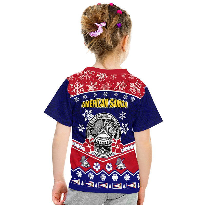 American Samoa Tribal Polynesian Christmas Vibe T Shirt LT9 - Polynesian Pride