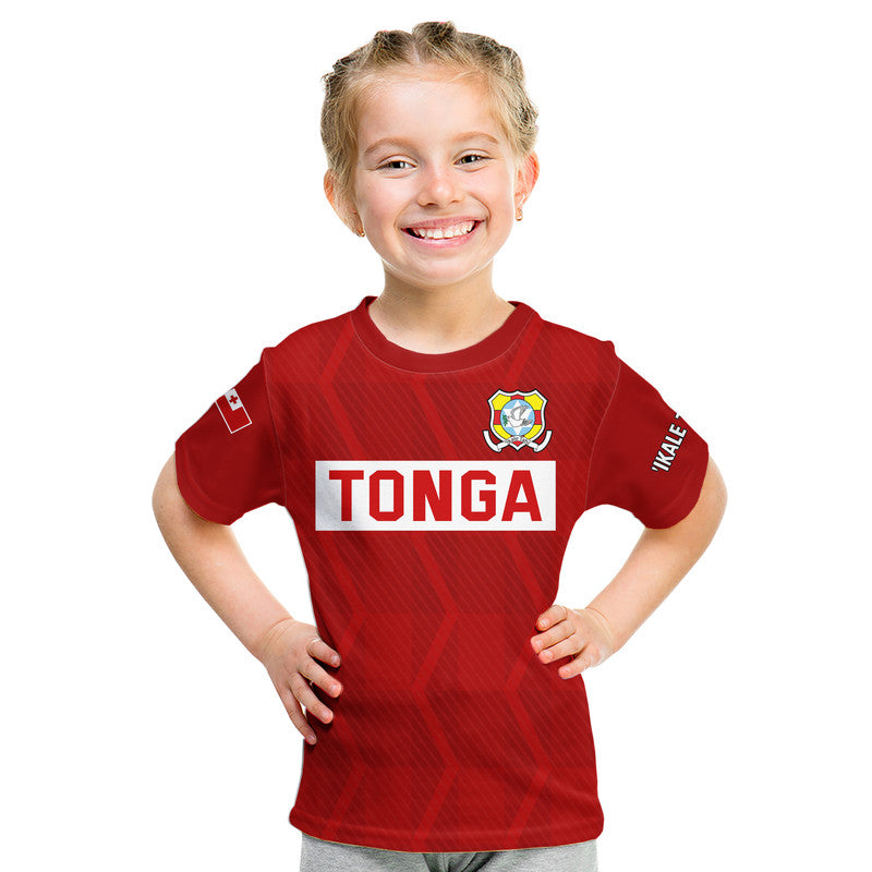 (Custom Text And Number) Tonga Rugby Sevens Kid T Shirt Sporty Style LT9 Youth XL Size14 - Polynesian Pride
