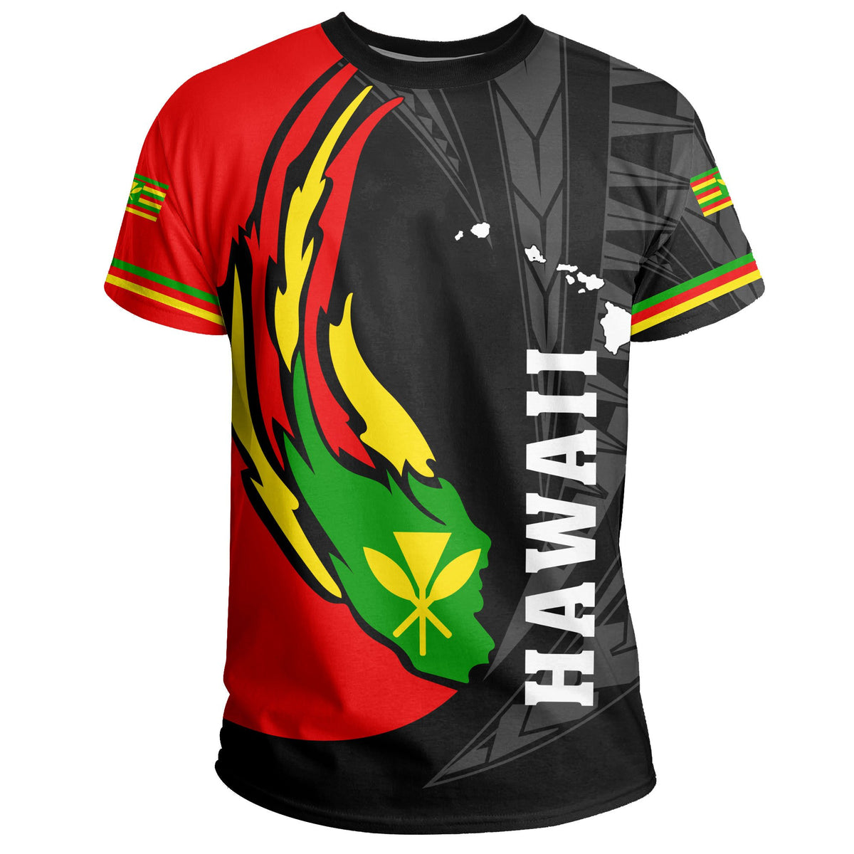 Hawaii Polynesian Kanaka Map T Shirt Ball Style - Polynesian Pride