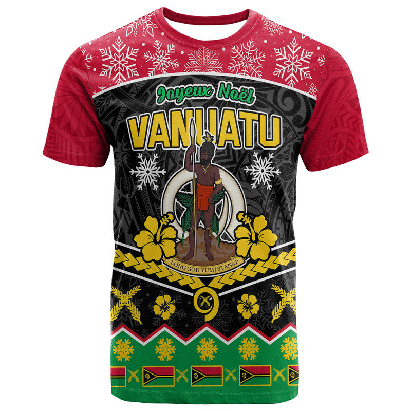 Vanuatu Tribal Polynesian Christmas Vibe T Shirt LT9 Red - Polynesian Pride