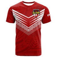 Polynesian Pride Tonga Rugby Tongan Kupesi Ngatu Design T Shirt LT9 Red - Polynesian Pride