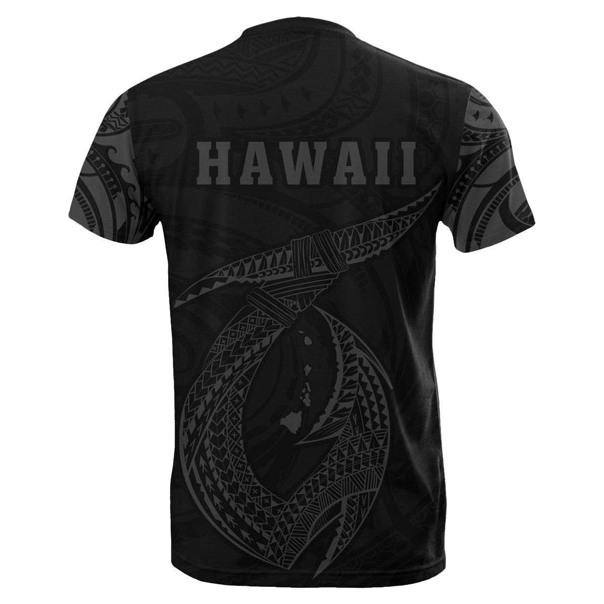 Hawaii Hook Polynesian Gray Maui T Shirt - Polynesian Pride