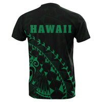 Hawaii Coat of Arms T Shirt ( Green) Turtle Style - Polynesian Pride