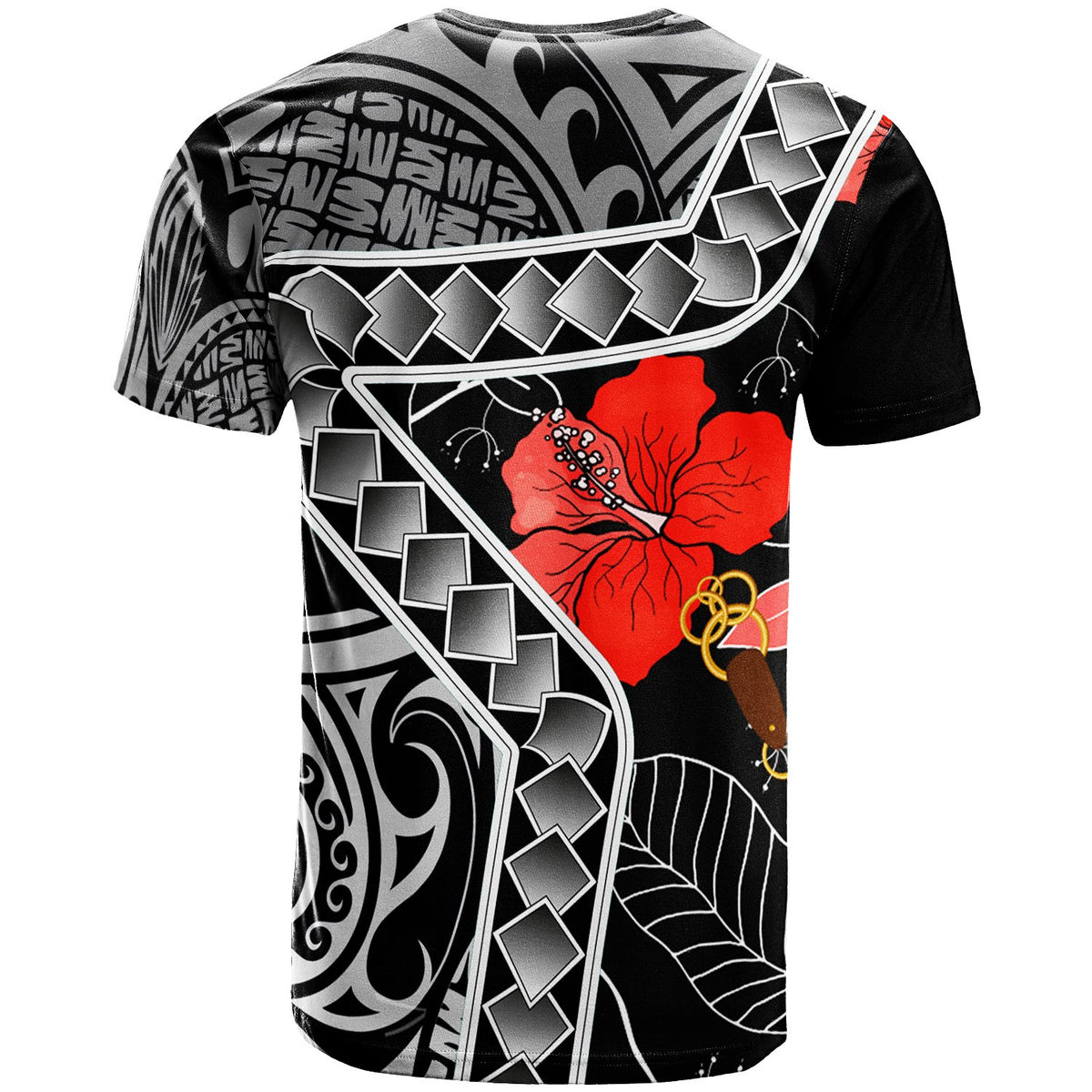 Cook Islands T Shirt Hibiscus Ft Polynesian Pattern - Polynesian Pride