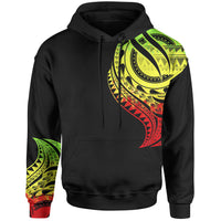 Federated States of Micronesia Hoodie Federated States of Micronesia Tatau Reggae Patterns With Coat ofrms Unisex Black - Polynesian Pride