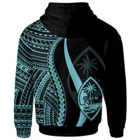 Guam Hoodie Turquoise Tentacle Tribal Pattern - Polynesian Pride