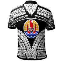 Tahiti Polo Shirt A Piece Of My Heart White Color - Polynesian Pride