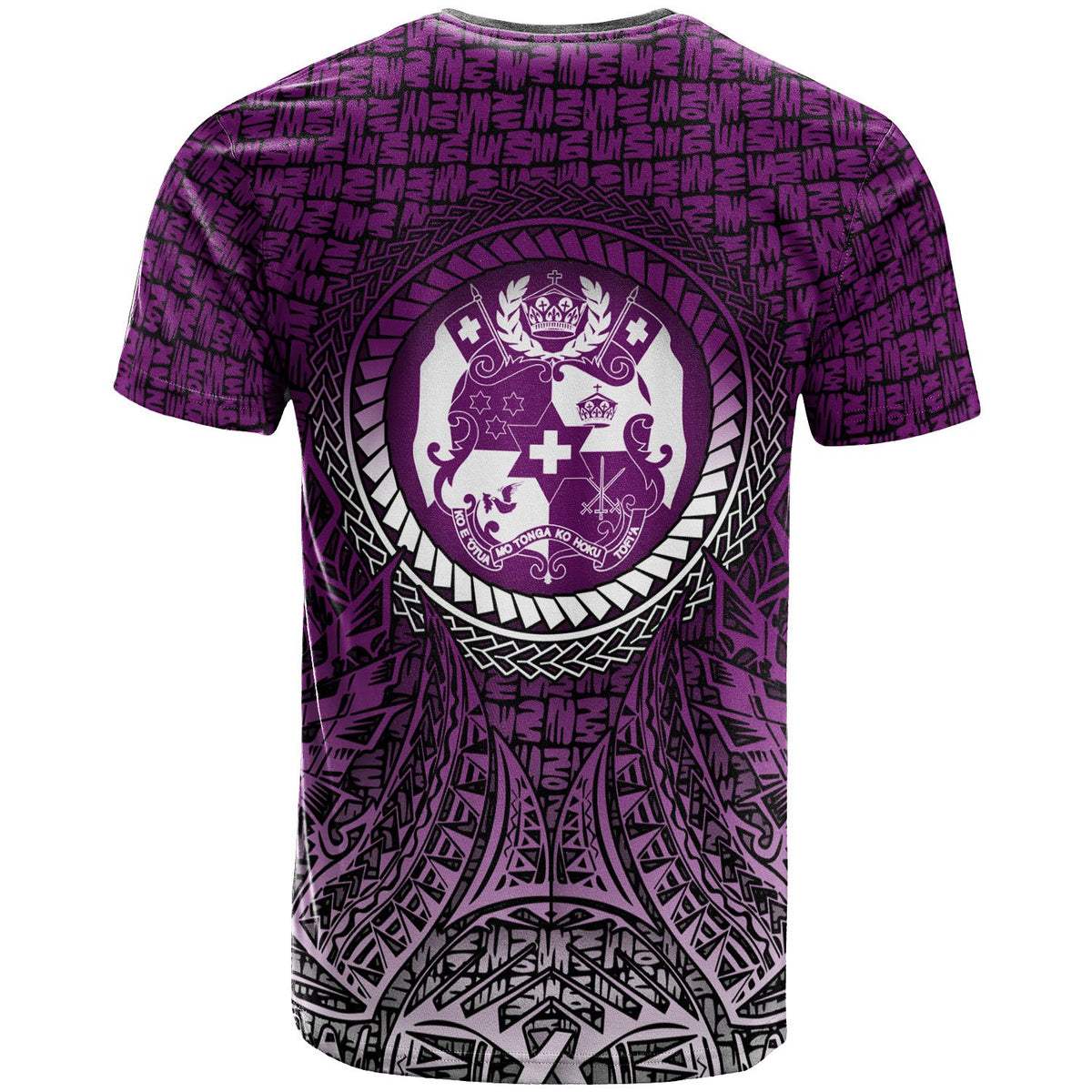 Tonga T Shirt Circle Pattern Purple - Polynesian Pride