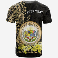 Custom Hawaiian Polynesian T Shirt Gold Seal of Hawaii LT13 - Polynesian Pride