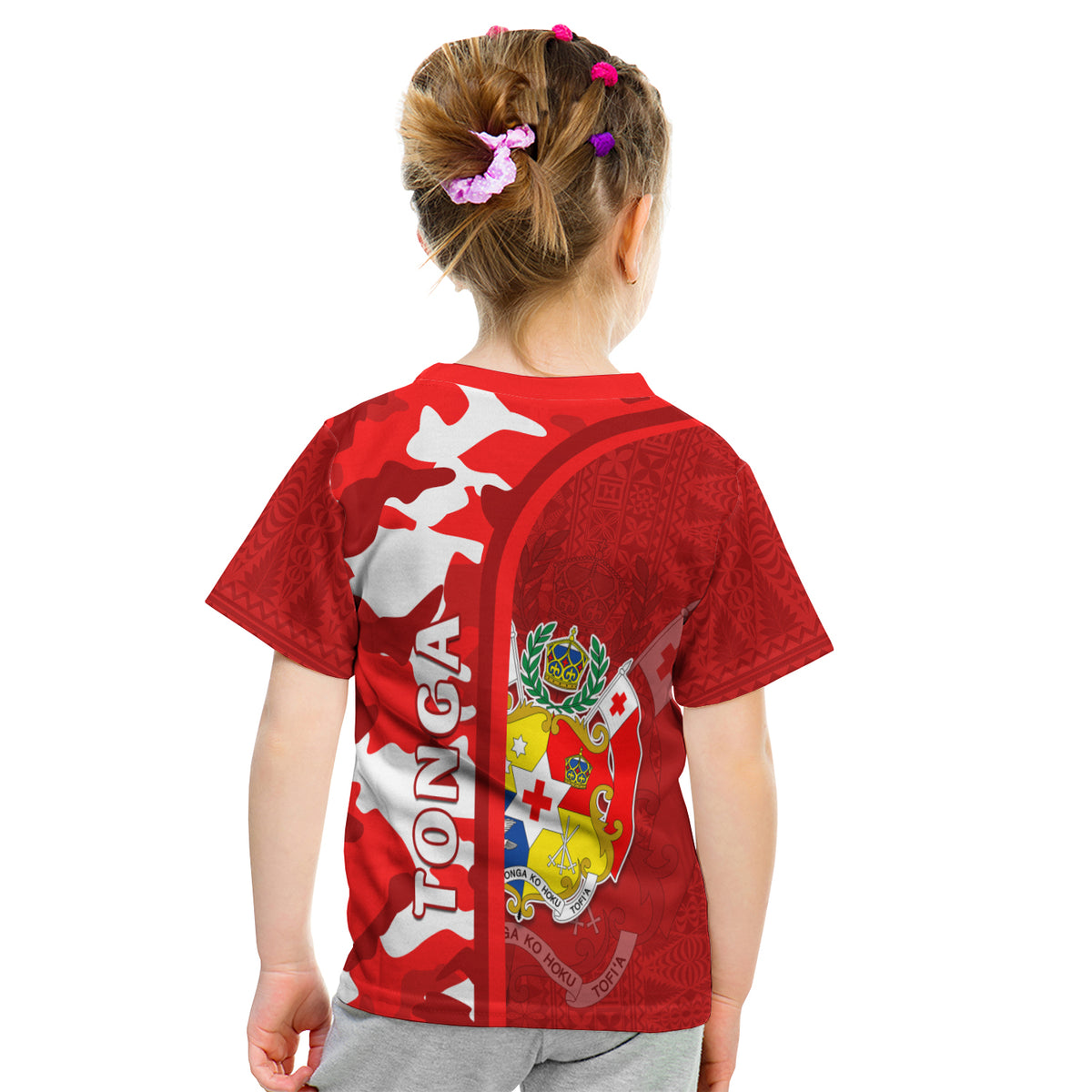 Tonga Unique T Shirt Kid Camouflage With Tongan Pattern LT13 - Polynesian Pride