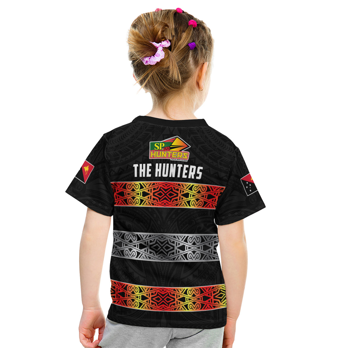 The Hunters Png T Shirt Kid Papua New Guinea Hunters Rugby LT13 - Polynesian Pride