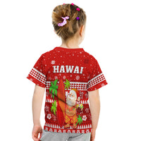 Mele Kalikimaka T Shirt Kid Santa Claus Hawaii Christmas LT13 - Polynesian Pride