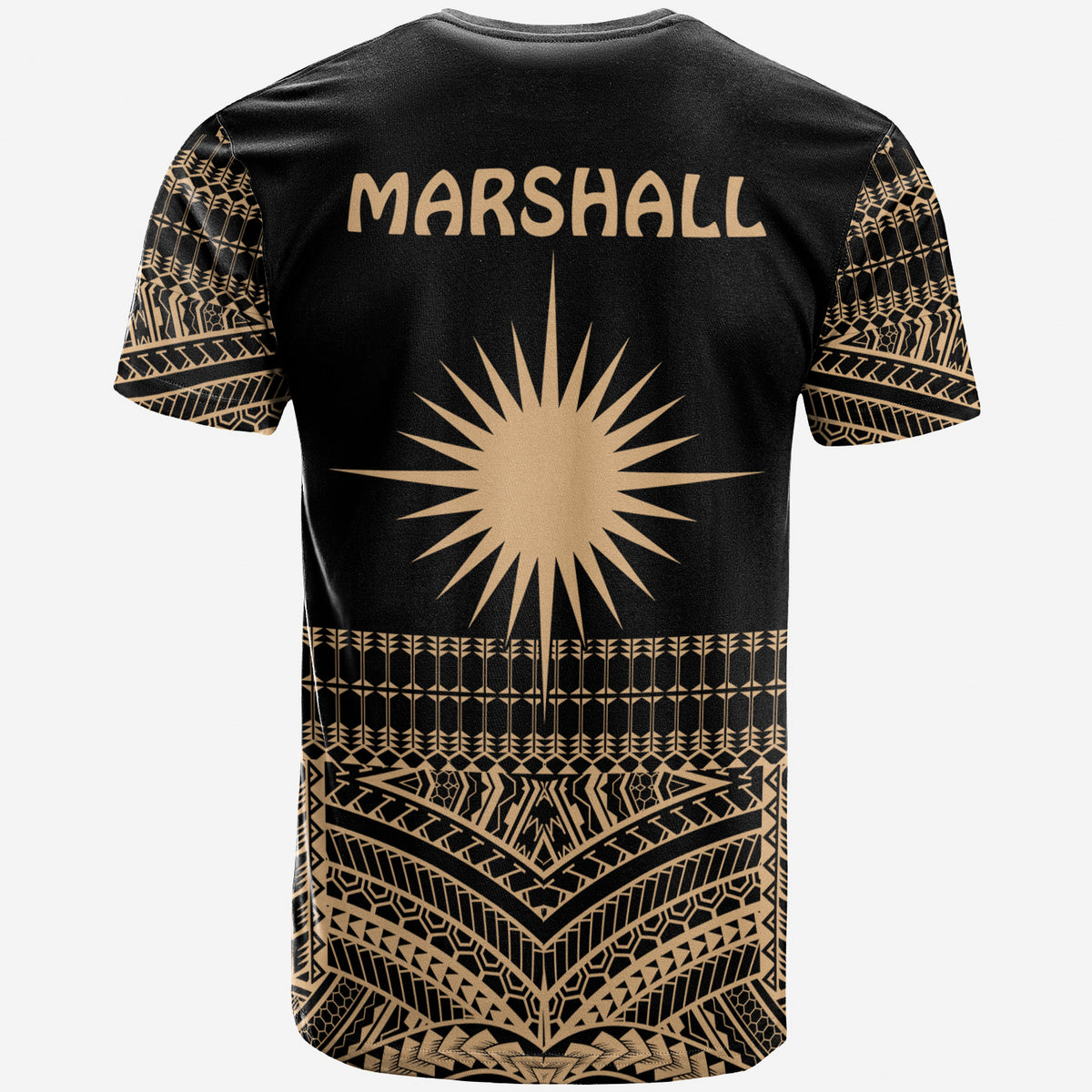 Marshall Islands T Shirt Best Tattoo Version Golden LT13 - Polynesian Pride