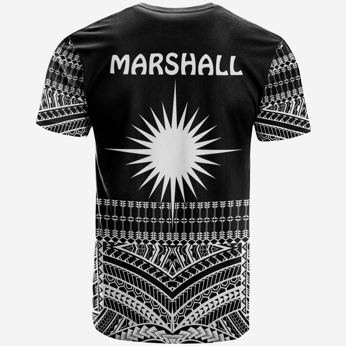 Marshall Islands T Shirt Best Tattoo Version Black LT13 - Polynesian Pride