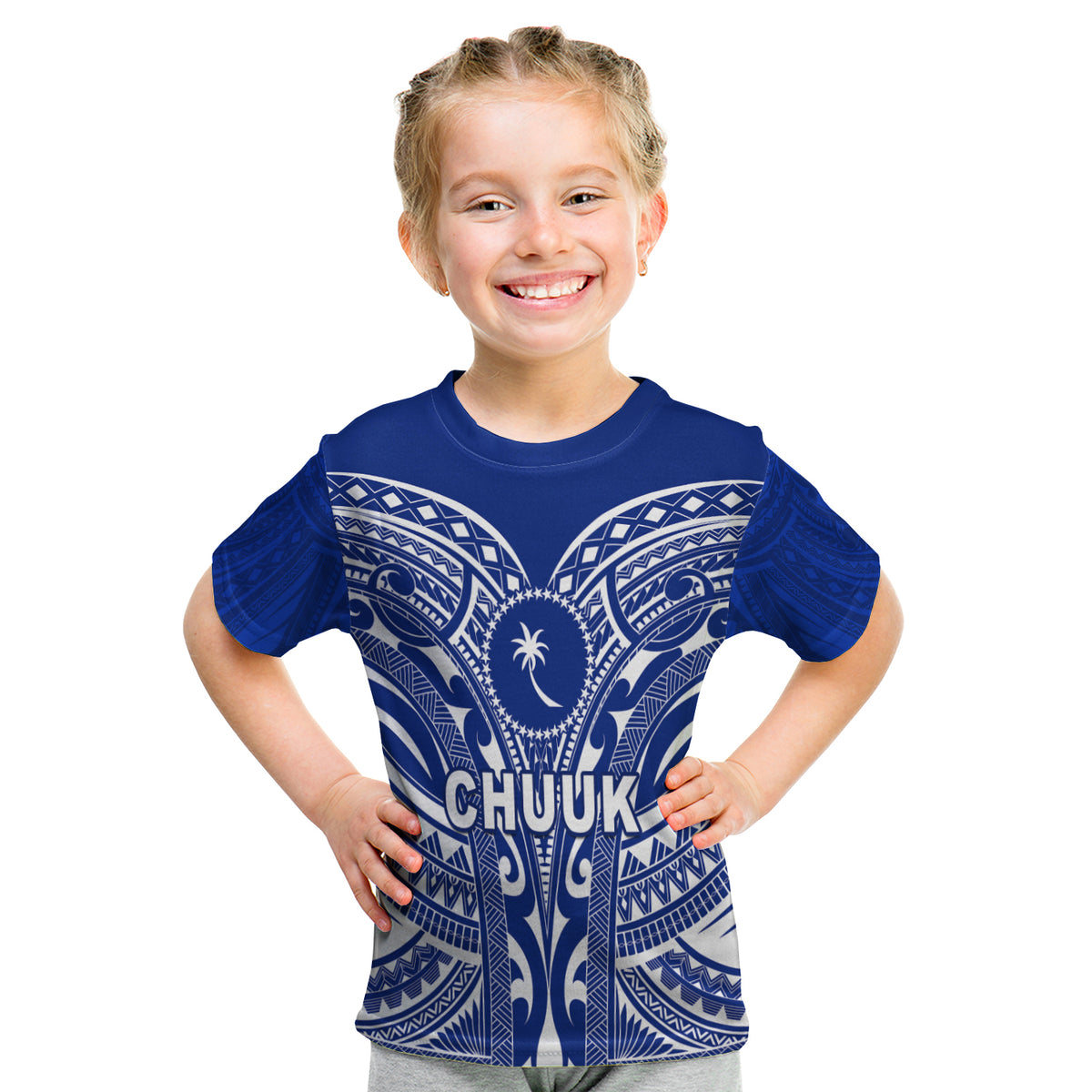 Chuuk T Shirt Kid Micronesia Simple Pattern LT13 - Polynesian Pride
