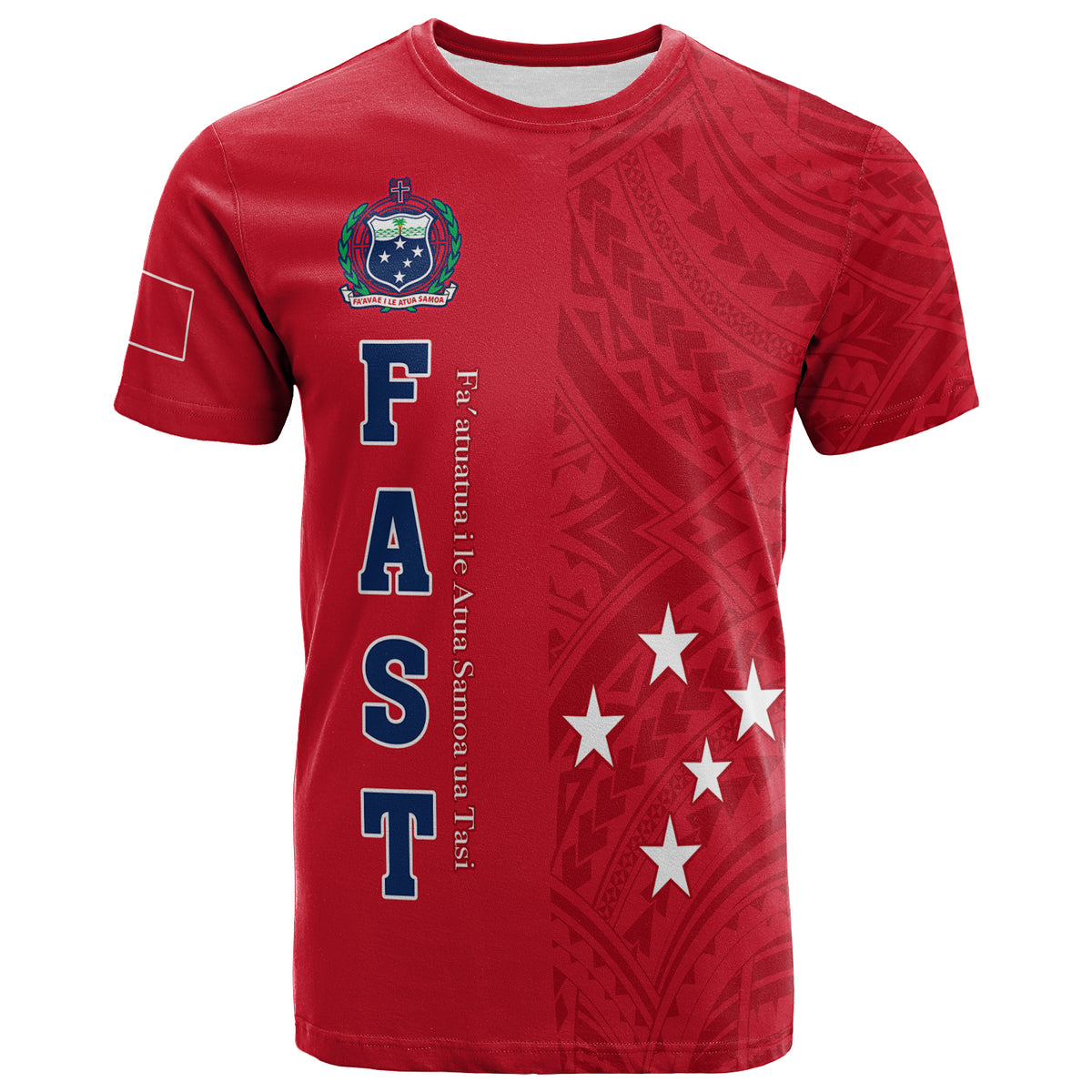 Custom F.A.S.T Samoa T Shirt We Ready Polynesian Samoan LT13 - Polynesian Pride