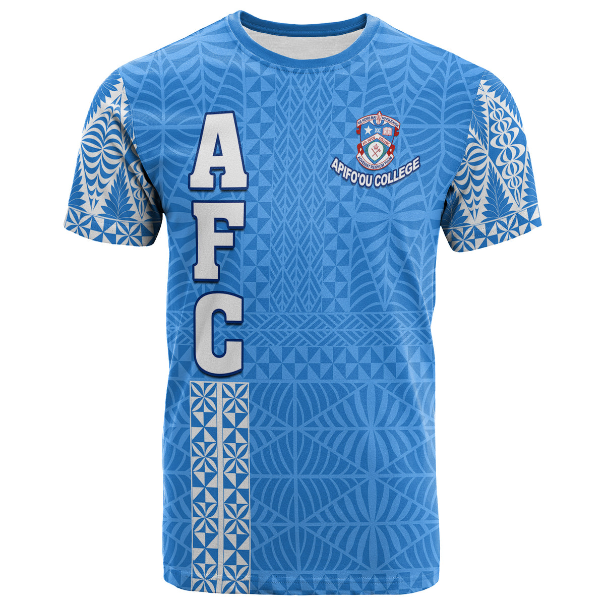Custom Apifoou College T Shirt Tongan Pattern AFC Lovers LT13 - Polynesian Pride