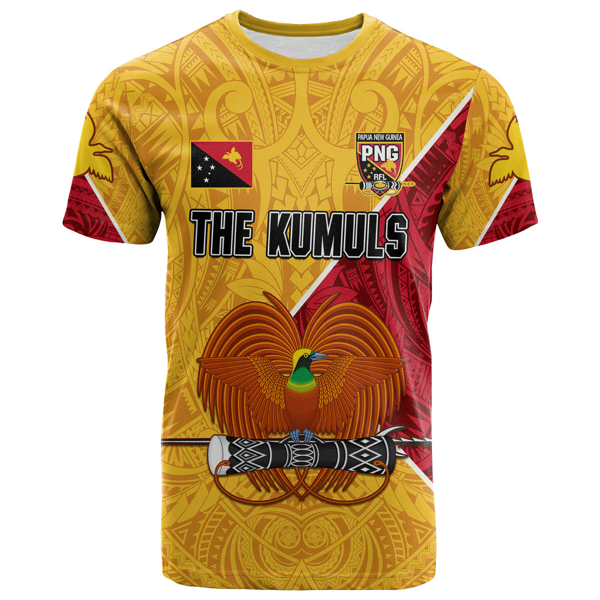 (Custom Text and Number) The Kumuls PNG T Shirt Papua New Guinea Polynesian Dynamic Style LT14 - Polynesian Pride