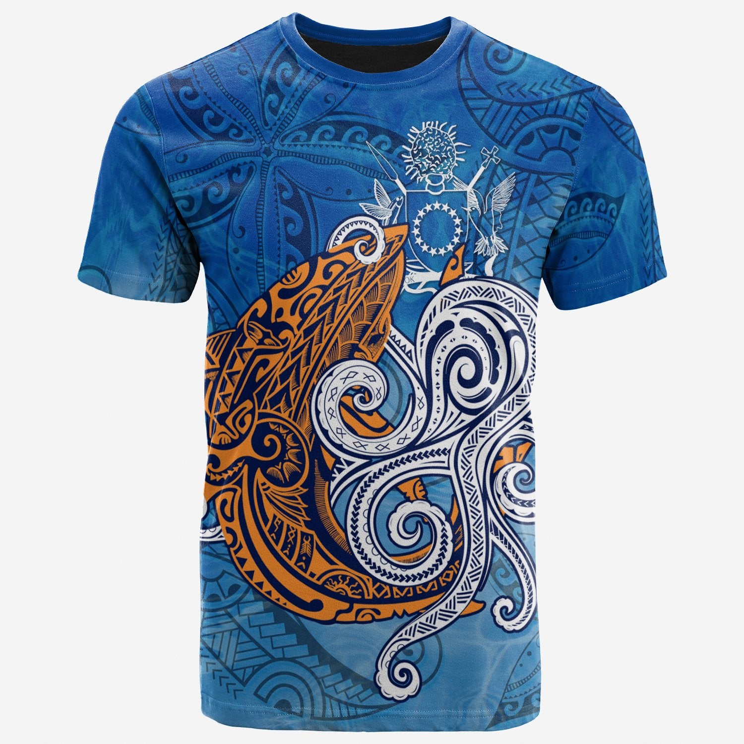 Cook Islands T Shirt Couple Best Friend Unisex Blue - Polynesian Pride