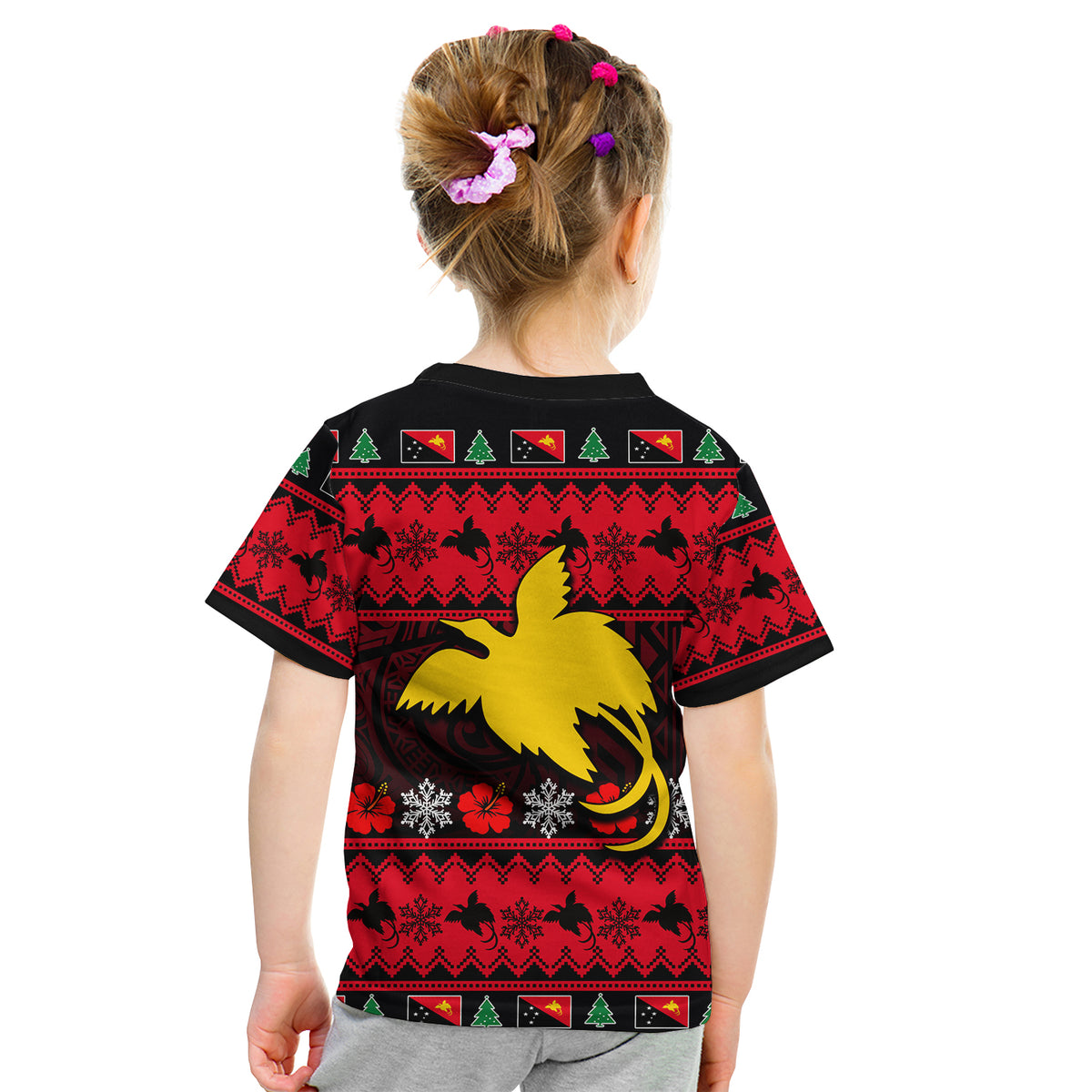 Papua New Guinea Christmas T Shirt Kid LT6 - Polynesian Pride