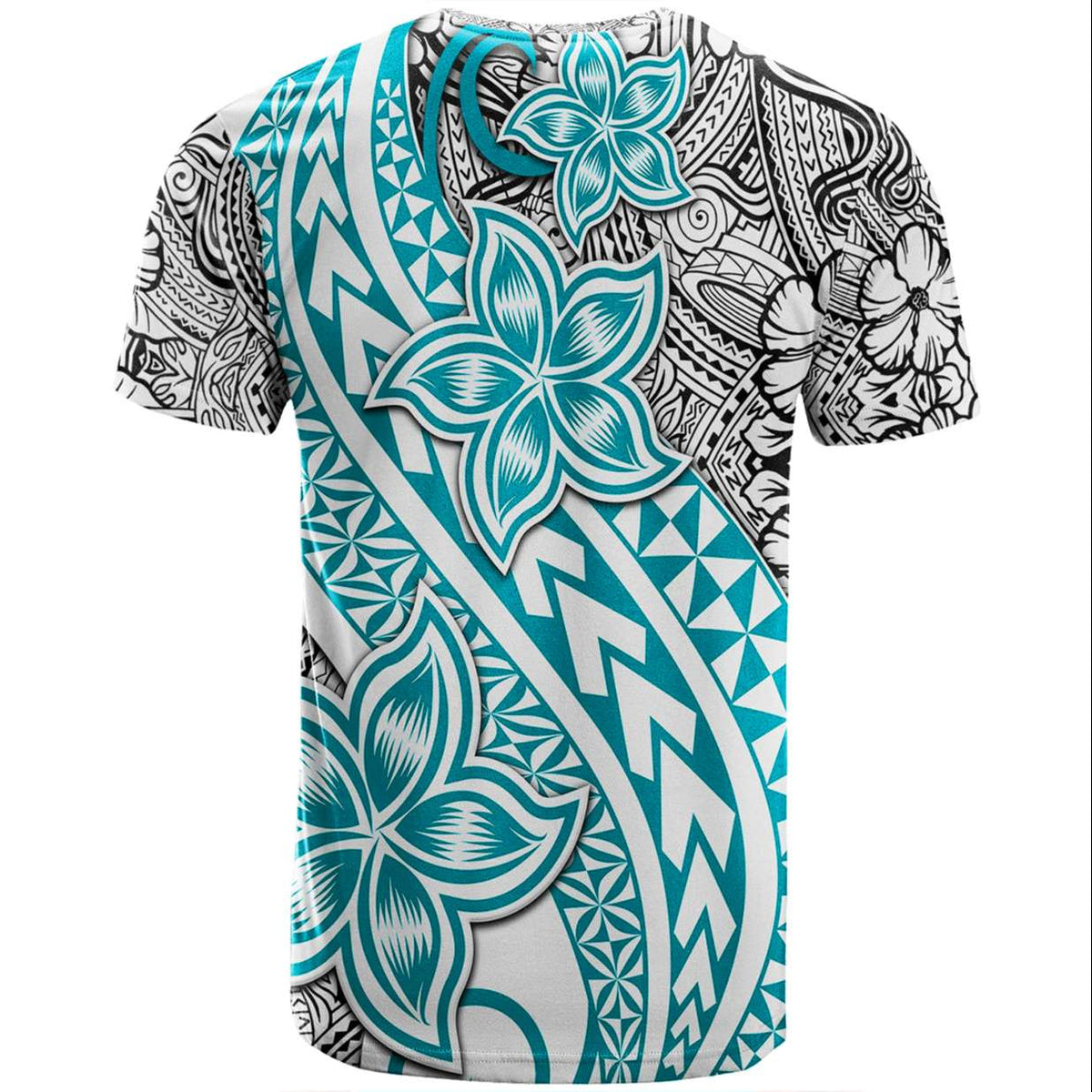 Traditional Polynesian Tribal Tattoo Retro Couple T Shirt Turquoise LT9 - Polynesian Pride