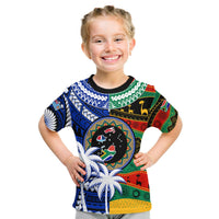 Indigenous South Africa Mixed Fiji Palm Tapa Kid T Shirt LT9 - Polynesian Pride