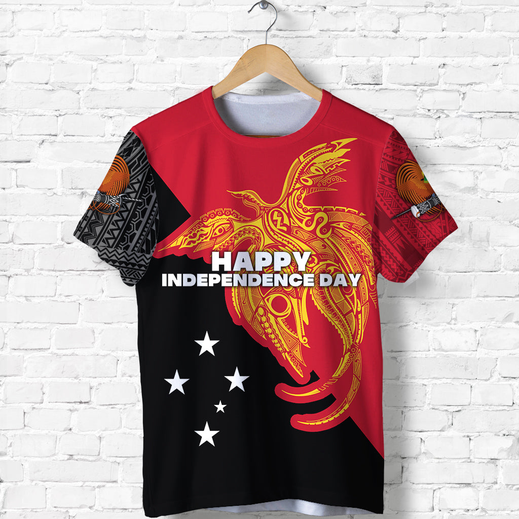 Papua New Guinea T Shirt Independence Day Flag Style LT16 Unisex Yellow - Polynesian Pride