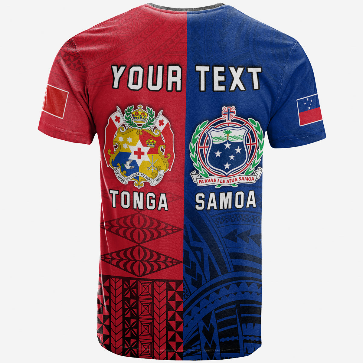 Custom TokoUso T Shirt Tonga and Samoa Together LT13 - Polynesian Pride