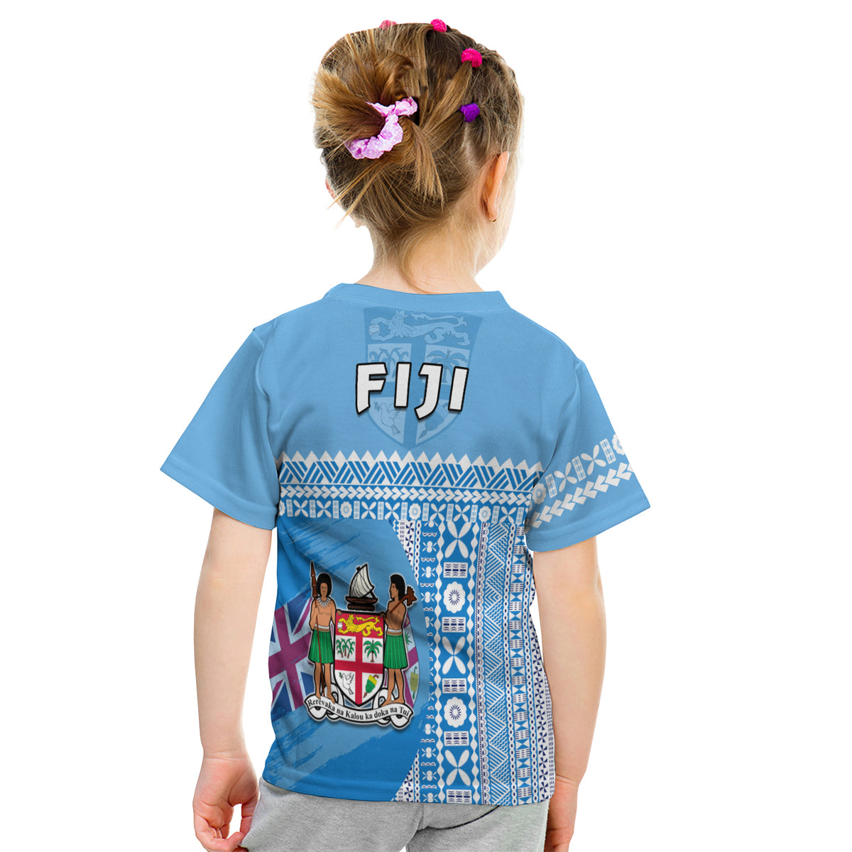 Fiji Dreamy T Shirt Kid Tapa Pattern LT13 - Polynesian Pride
