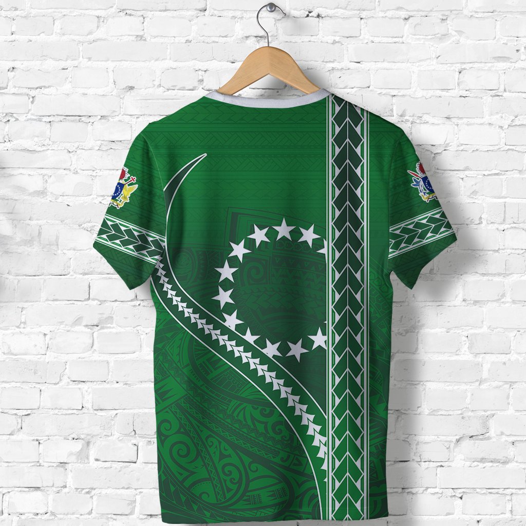 Cook Islands Rugby T Shirt Simple Style Green - Polynesian Pride