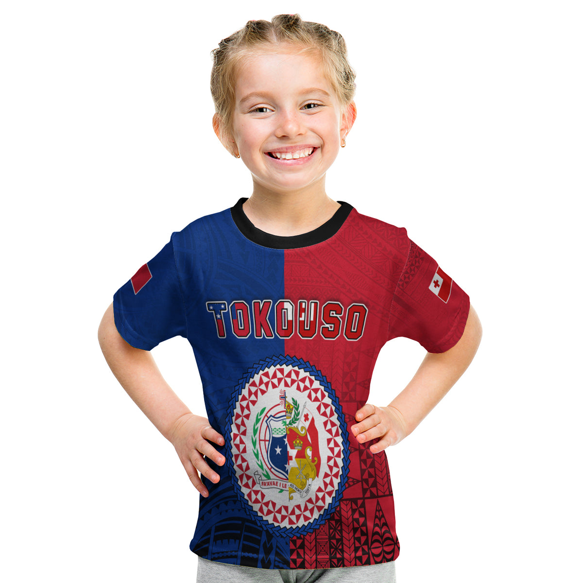 Tokouso T Shirt Kid Tonga And Samoa Together LT13 Youth XL Size14 - Polynesian Pride