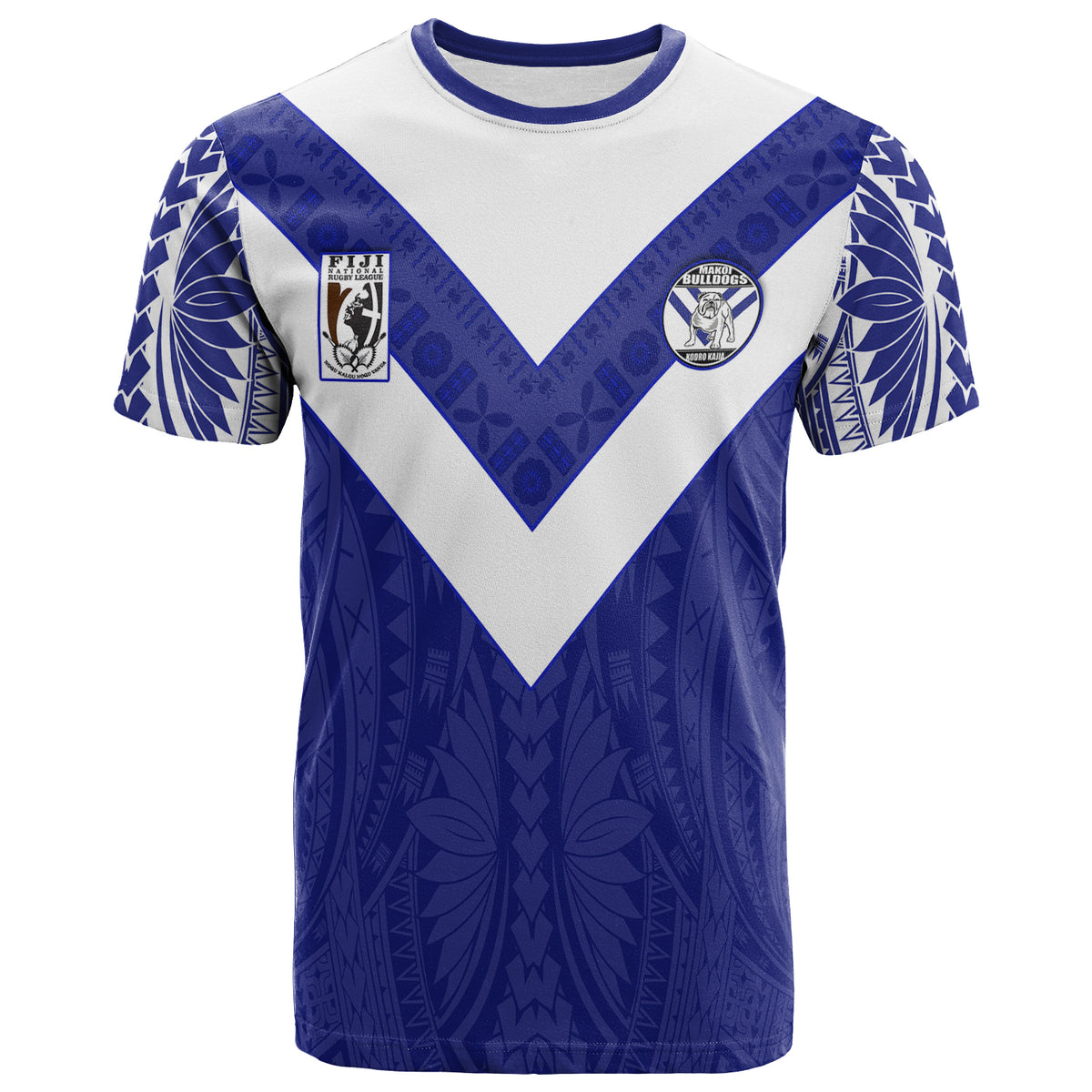 Makoi Bulldogs T Shirt Forever Fiji Rugby LT13 Unisex Blue - Polynesian Pride