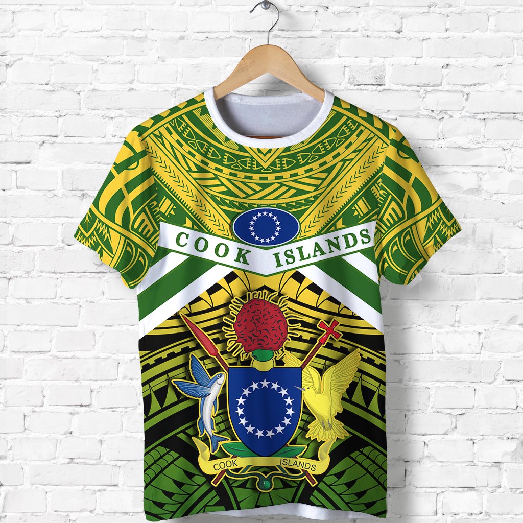 Cook Islands Rugby T Shirt Spirit Unisex Green - Polynesian Pride
