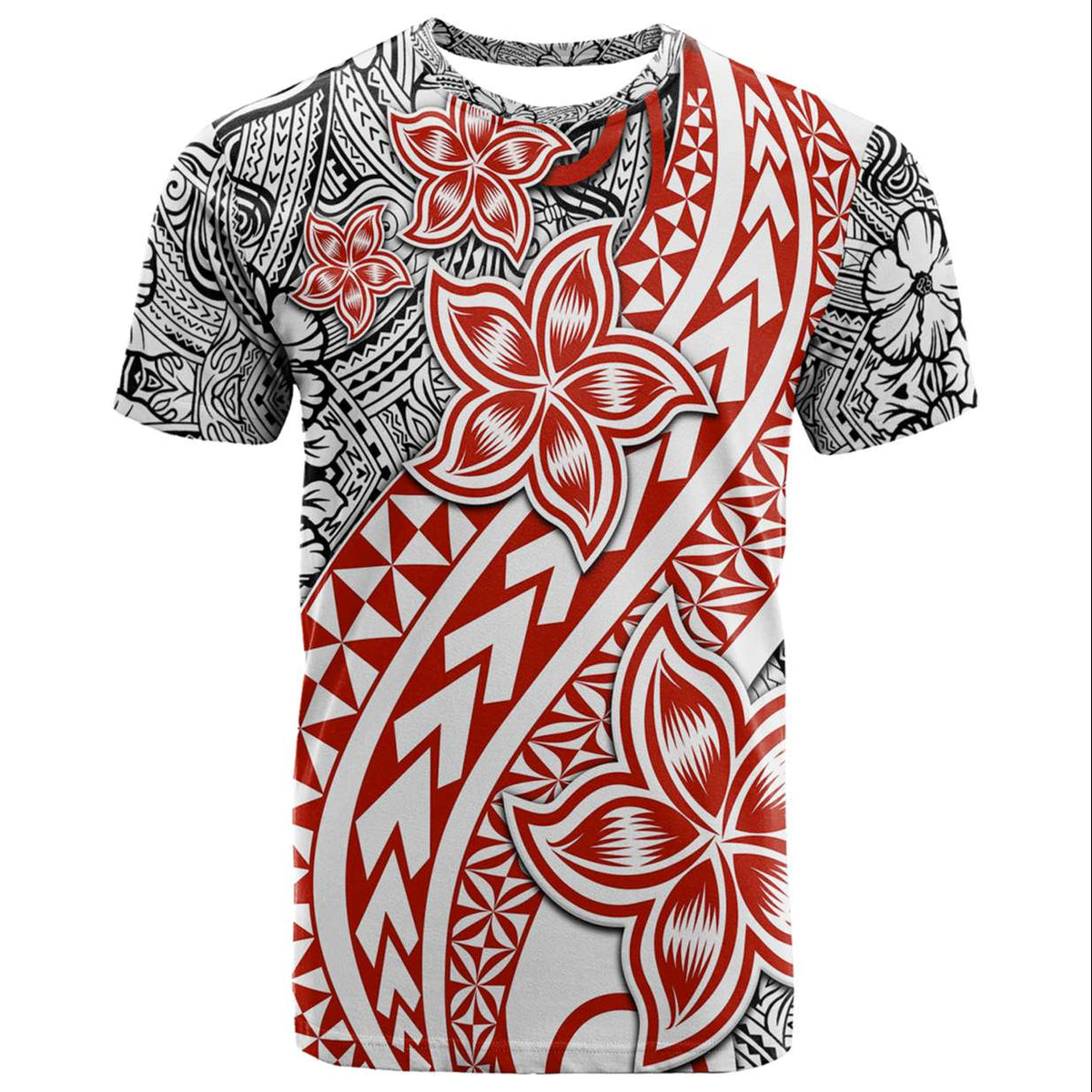 Traditional Polynesian Tribal Tattoo Retro Couple T Shirt Red LT9 - Polynesian Pride