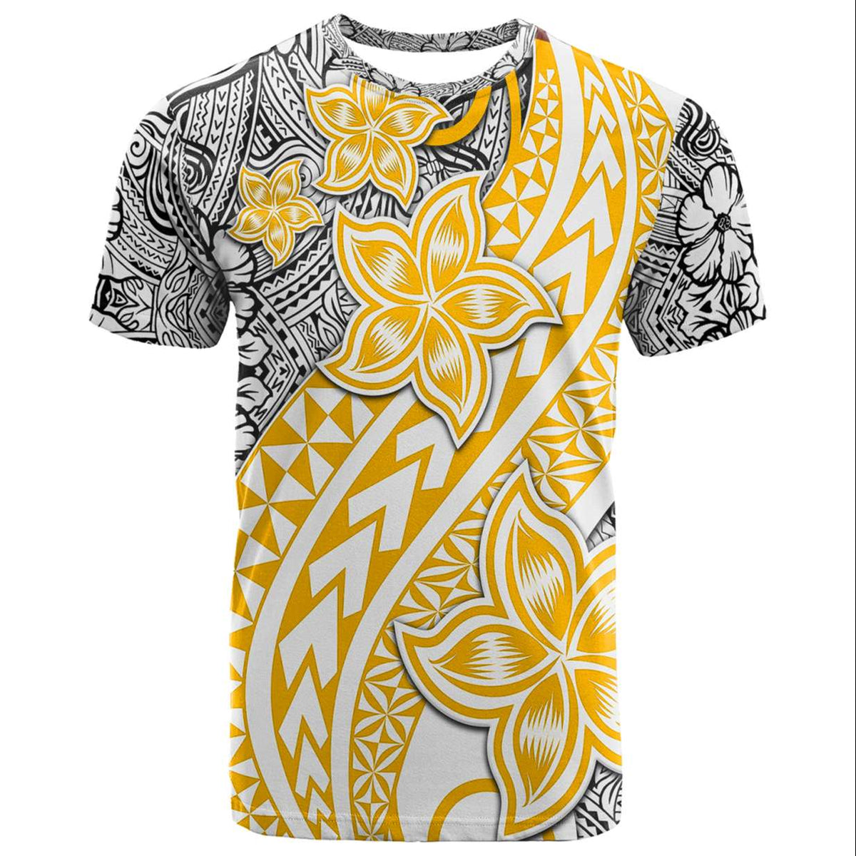 Traditional Polynesian Tribal Tattoo Retro Couple T Shirt Yellow LT9 - Polynesian Pride