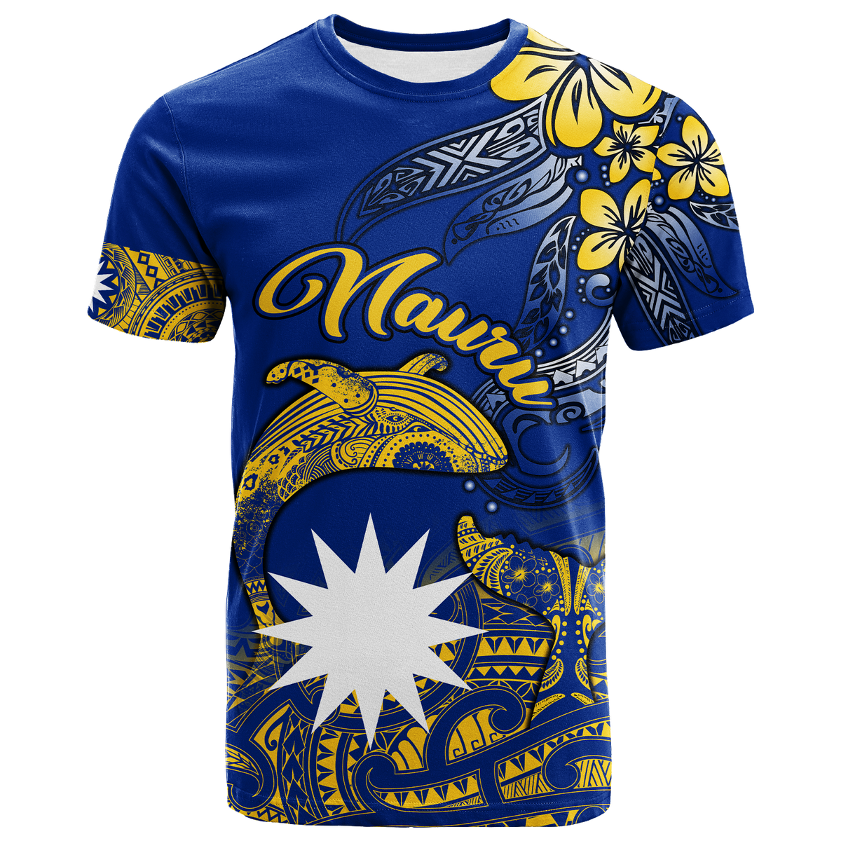 Nauru Independence The Way Of Water T Shirt LT2 BLUE - Polynesian Pride