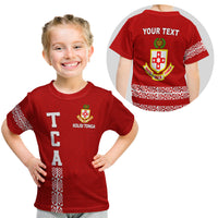 (Custom Personalised) Kolisi Tonga T Shirt Kid - Tca LT13 - Polynesian Pride