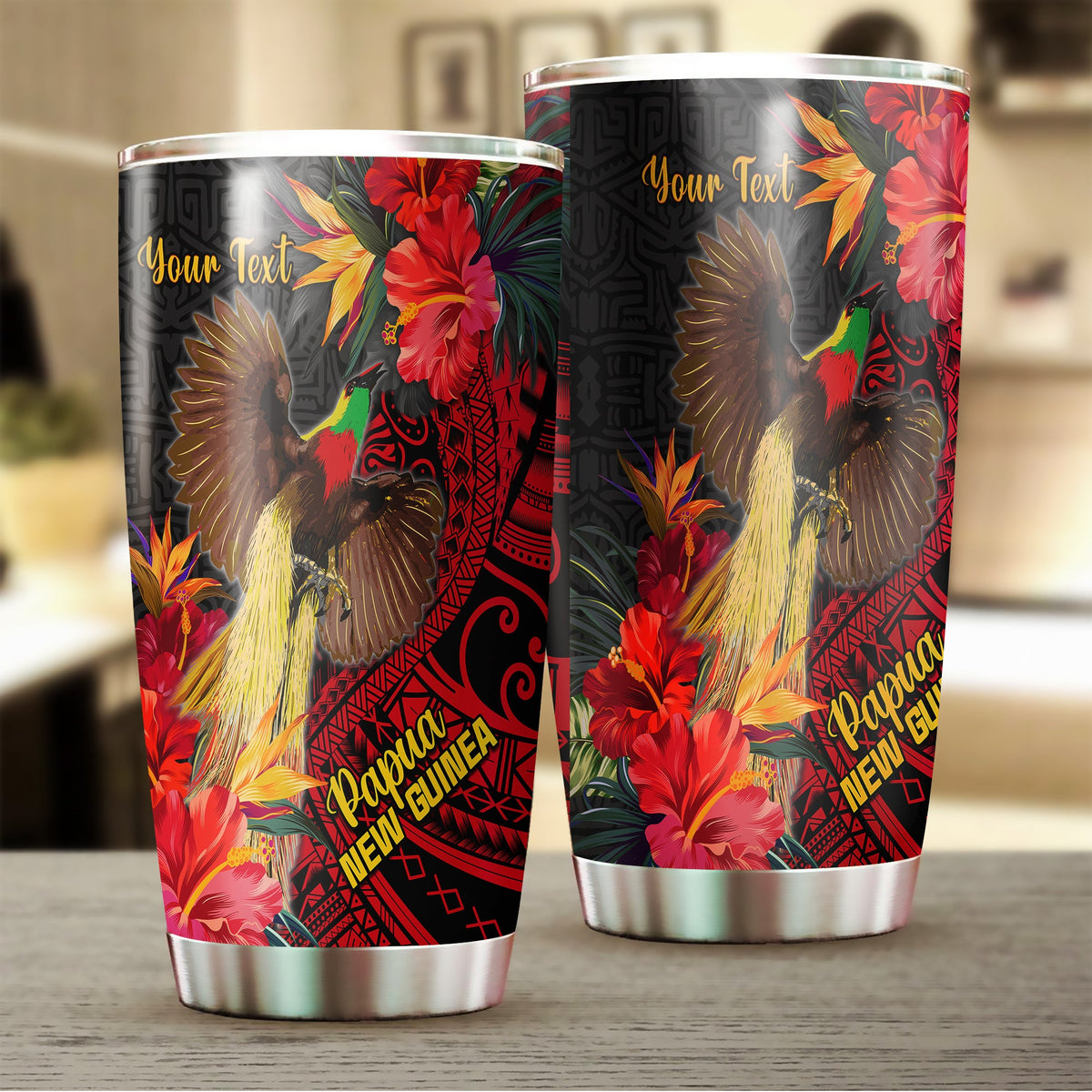 (Custom Personalised) Papua New Guinea Tumbler Bird of Paradise Ver.01 LT13 - Polynesian Pride