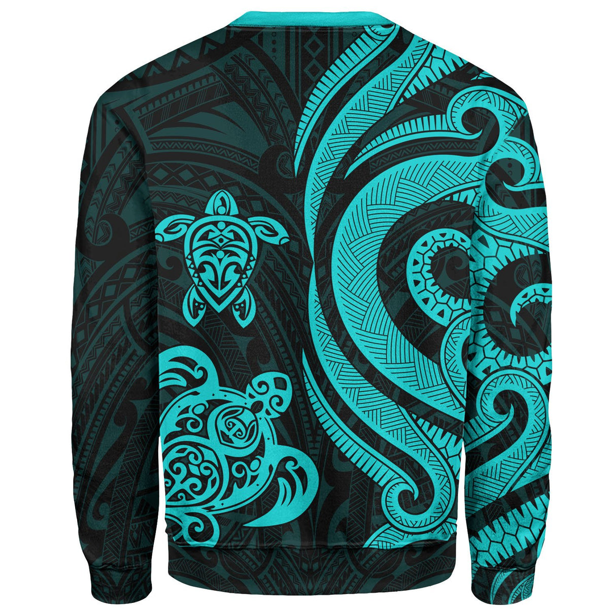 Tokelau Sweater - Turquoise Tentacle Turtle - Polynesian Pride