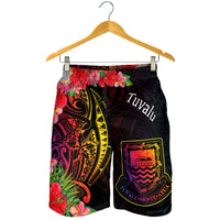Tuvalu Men's Shorts - Tropical Hippie Style - Polynesian Pride
