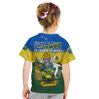 Solomon Islands T Shirt KID Happy 44th Independence Anniversary Polynesian Pattern LT14 - Polynesian Pride