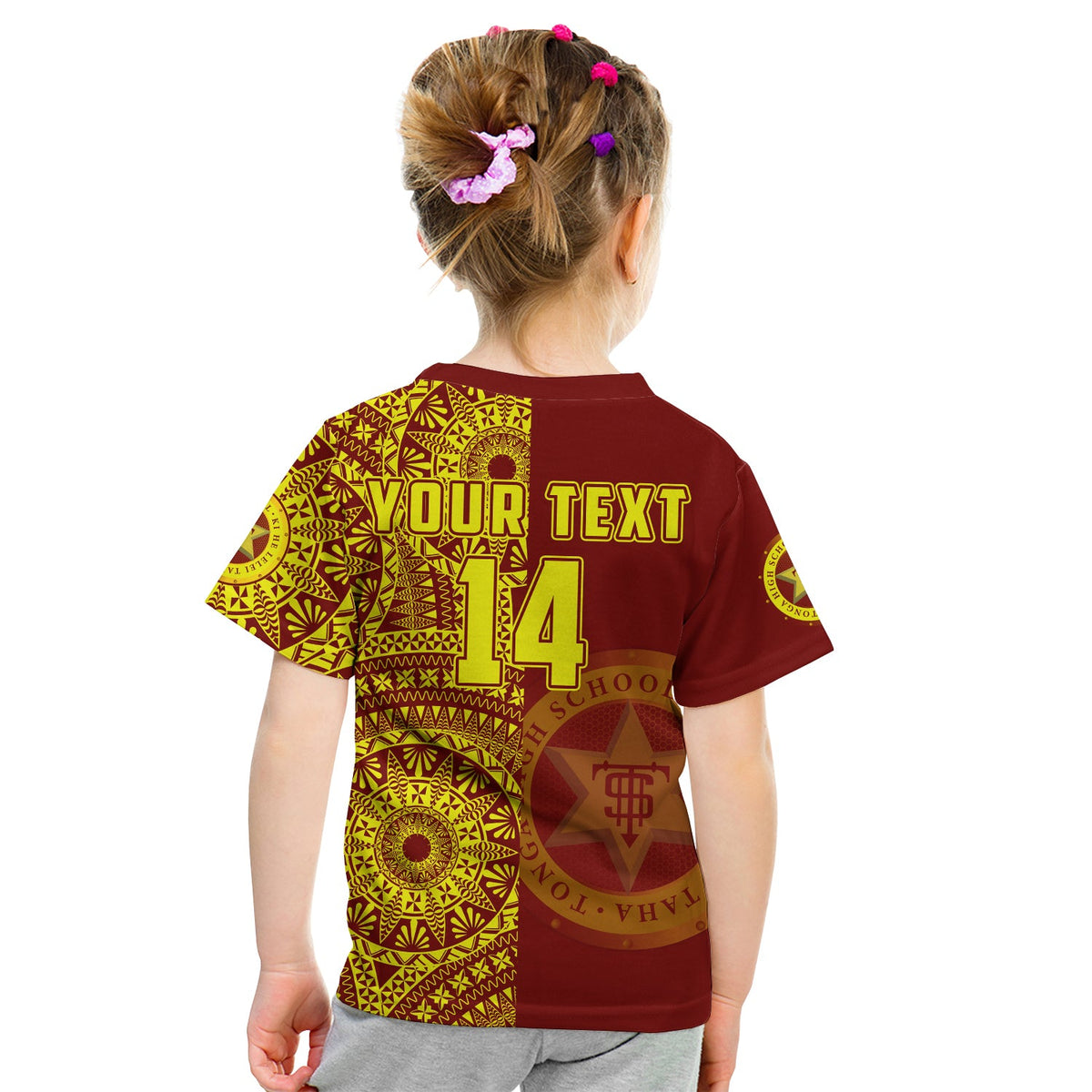 (Custom Text and Number) Tonga High School T Shirt Class of Year Tongan Ngatu Pattern LT14 - Polynesian Pride