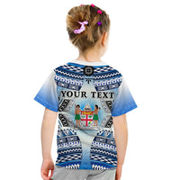 Personalised Fiji T Shirt KID Kaiviti Fijian Special Tapa Pattern LT14 - Polynesian Pride