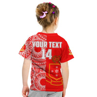 (Custom Text and Number) Kolisi Tonga High School T Shirt Class of Year Tongan Ngatu Pattern LT14 - Polynesian Pride