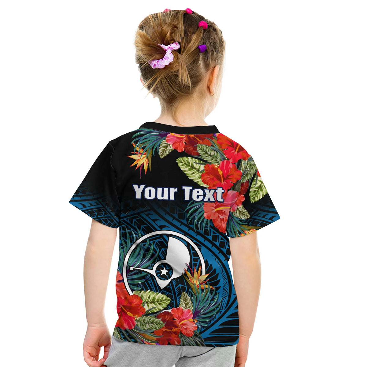 Custom Yap State T Shirt FSM Hibiscus Flowers Mix Polynesian LT14 - Polynesian Pride