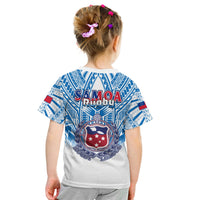 Samoa Rugby T Shirt KID Toa Samoa Polynesian Pacific White Version LT14 - Polynesian Pride