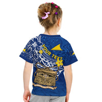 (Custom Personalised) Tokelau T Shirt KID National Badge Polynesian Happy 74th Independence Anniversary LT14 - Polynesian Pride