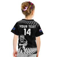 (Custom Text and Number) New Zealand Silver Fern Rugby T Shirt NZ Kiwi Pacific Maori Sporty LT14 - Polynesian Pride