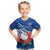 Samoa Rugby T Shirt Manu Samoa Polynesian Hibiscus Blue Style LT14 Kid Blue - Polynesian Pride