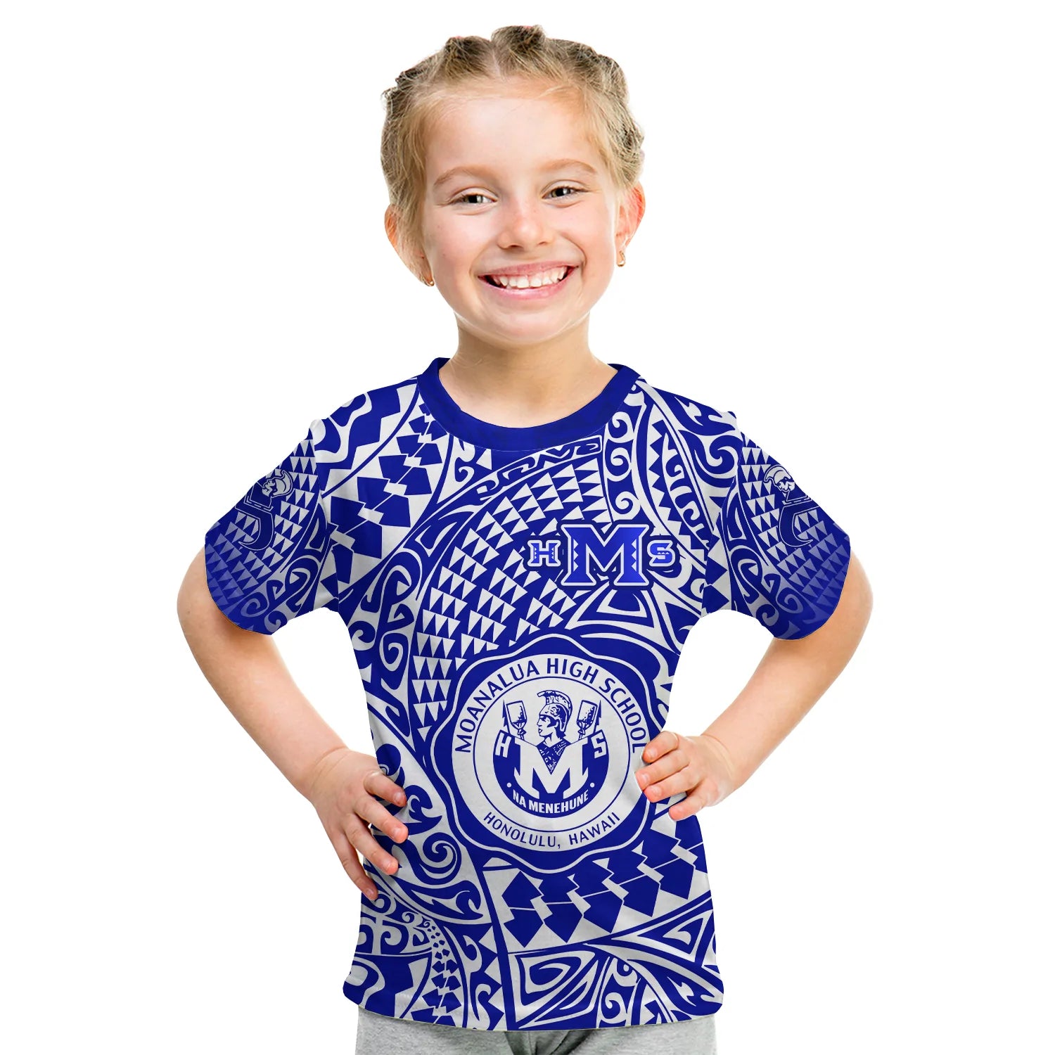 Hawaii T Shirt KID Moanalua High School Tribal Kakau LT14 - Polynesian Pride